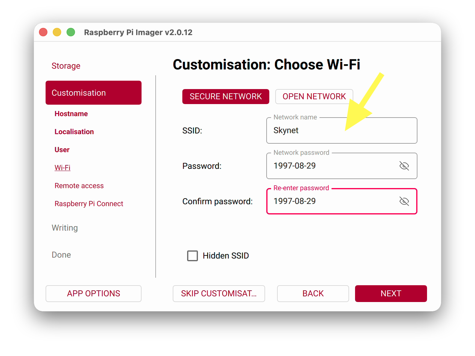 Choose Wi-Fi